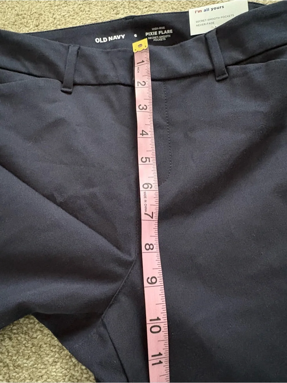 Old Navy Dark Blue Pixie Flare High-Rise Dress Pants Size 6 NWT Business Casual